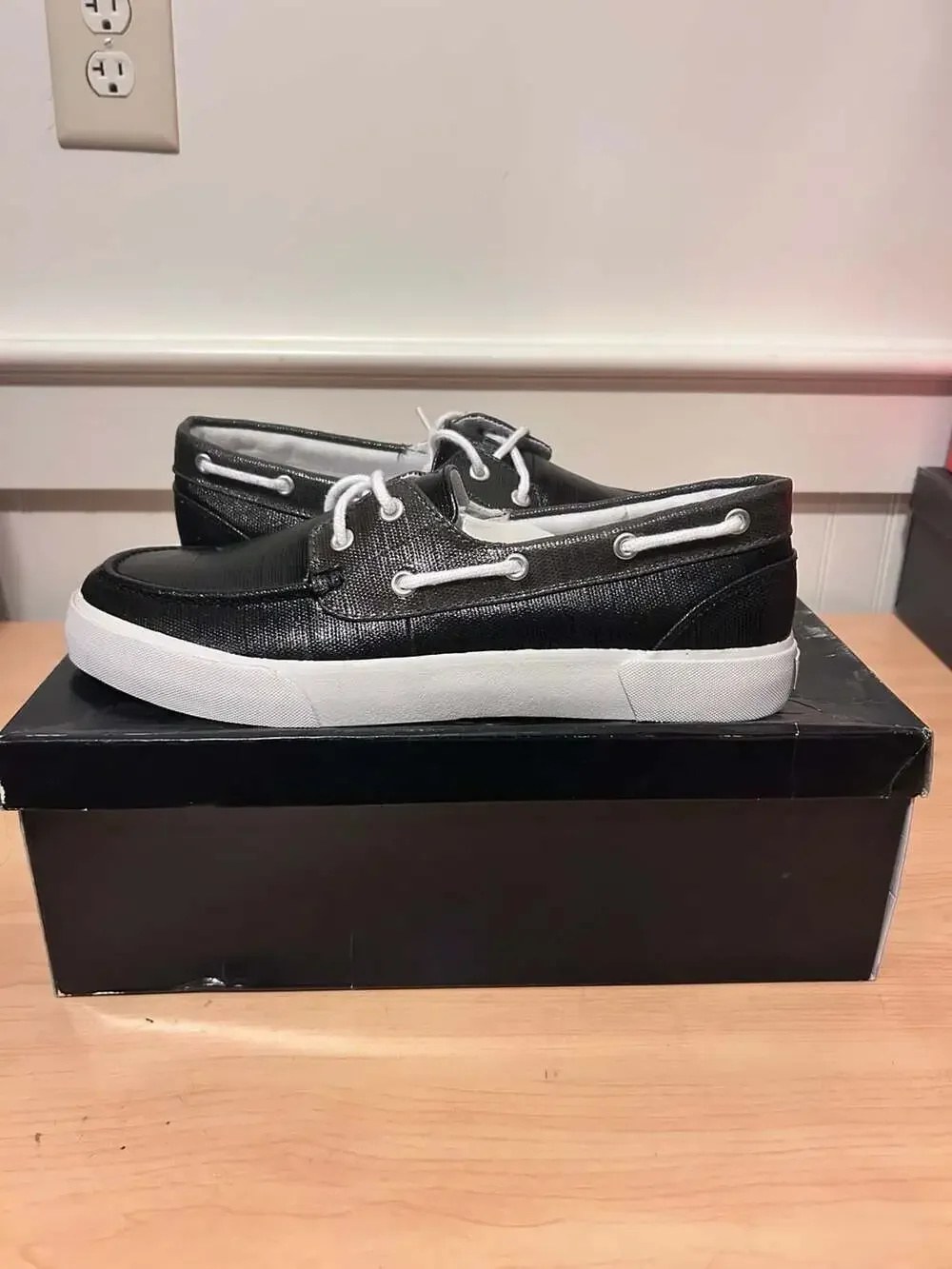 Polo Ralph Lauren Lander Coated Canvas Boat Shoes Size 10.5D